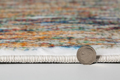 Kas Roxy 2801 Blue Red Transitional Machine Woven Rug