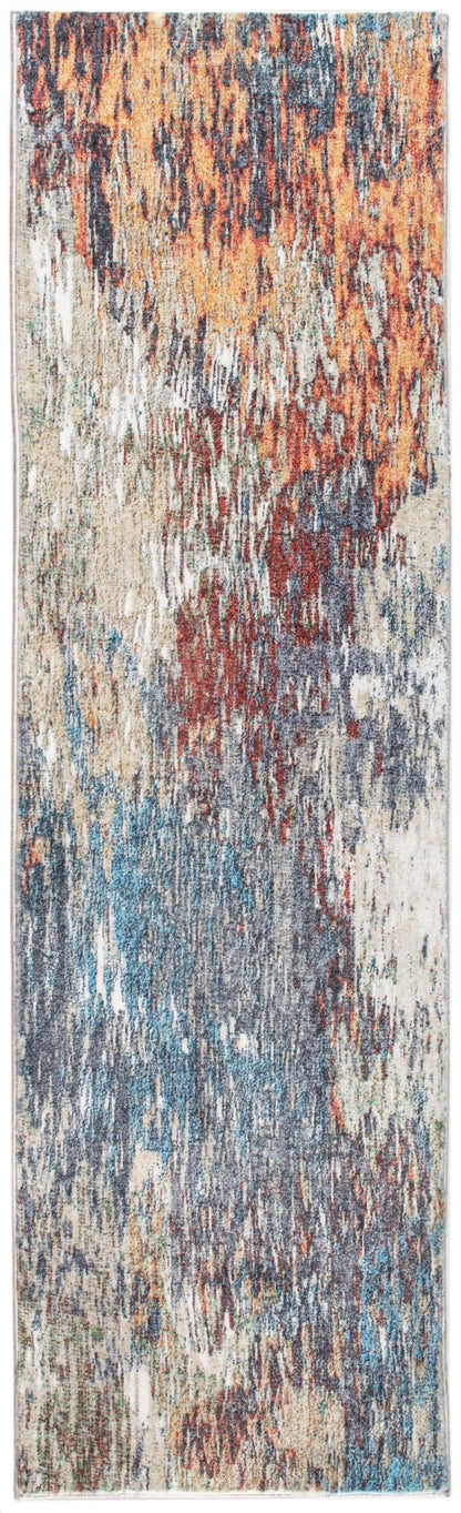 Kas Roxy 2801 Blue Red Transitional Machine Woven Rug