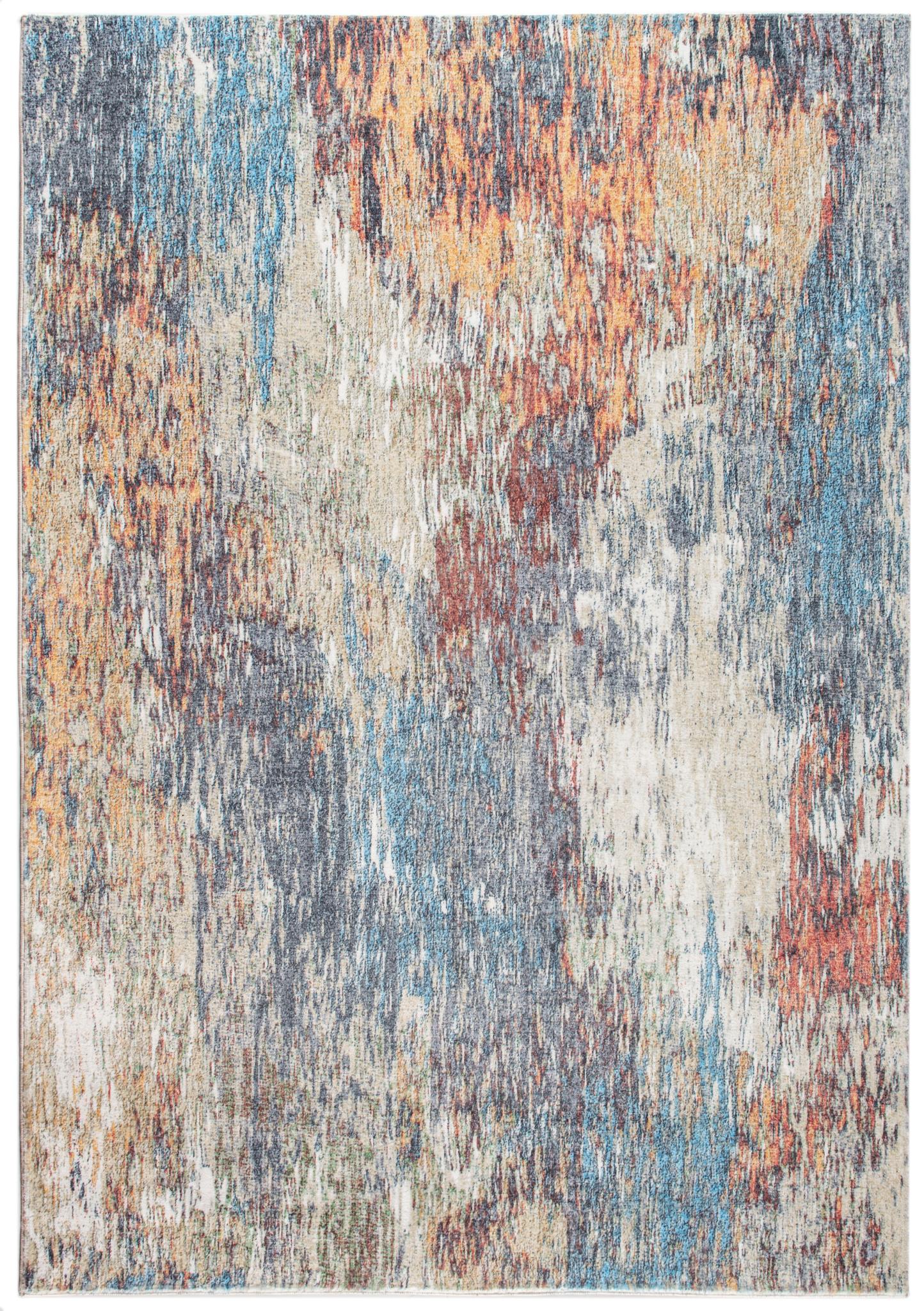 Kas Roxy 2801 Blue Red Transitional Machine Woven Rug