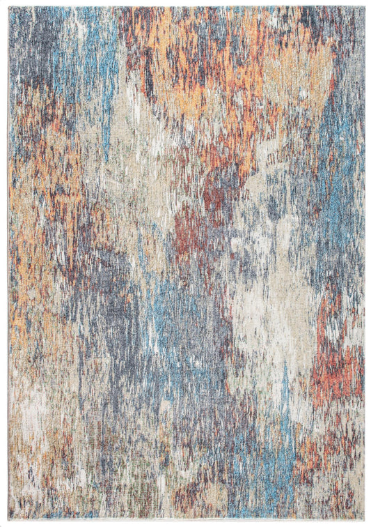 Kas Roxy 2801 Blue Red Transitional Machine Woven Rug