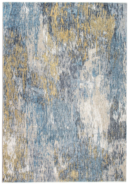 Kas Roxy 2802 Blue Gold Transitional Machine Woven Rug