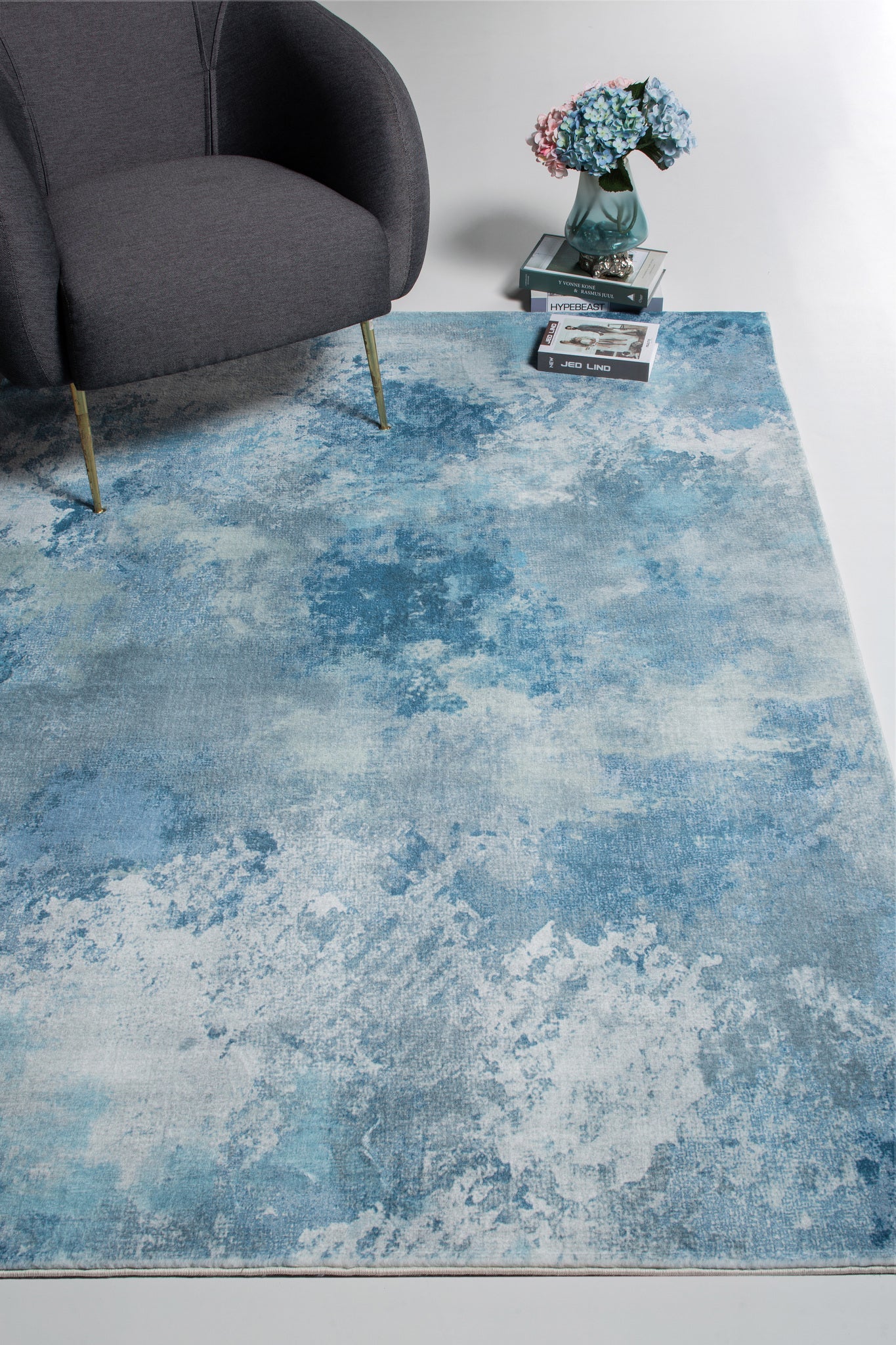 Kas Roxy 2803 Blue Transitional Machine Woven Rug