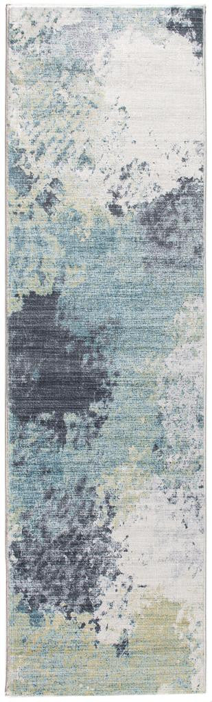Kas Roxy 2806 Blue Yellow Transitional Machine Woven Rug
