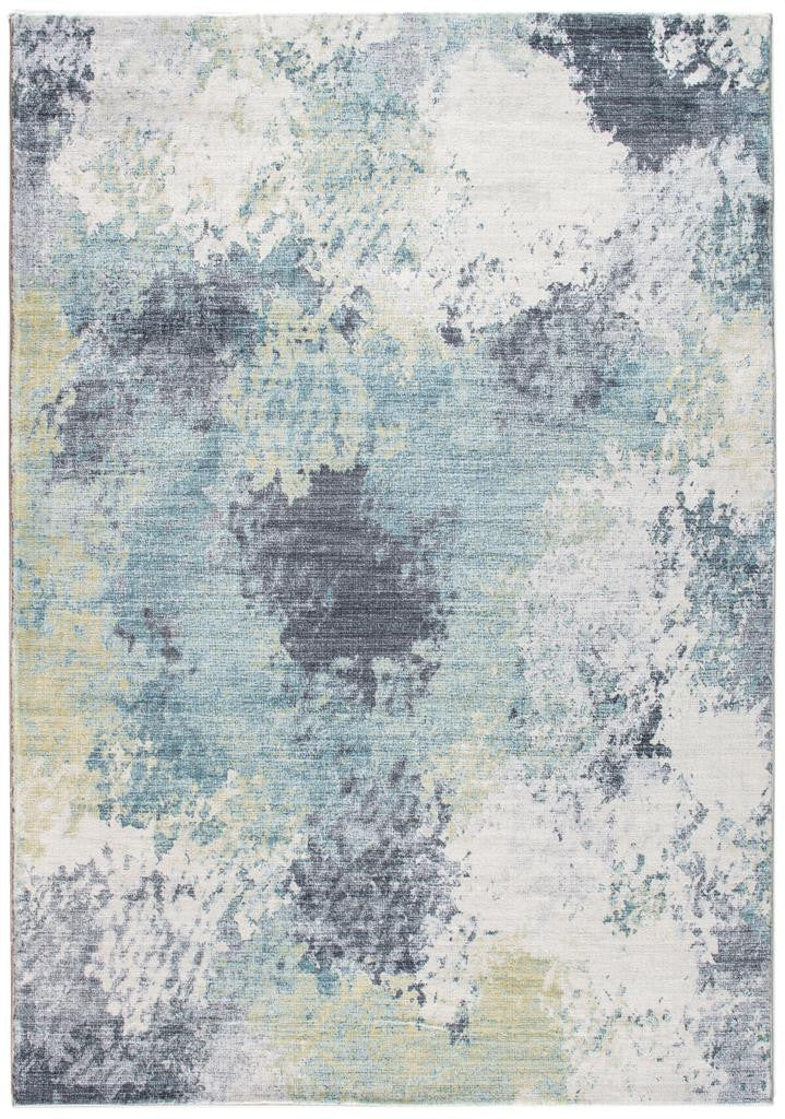 Kas Roxy 2806 Blue Yellow Transitional Machine Woven Rug