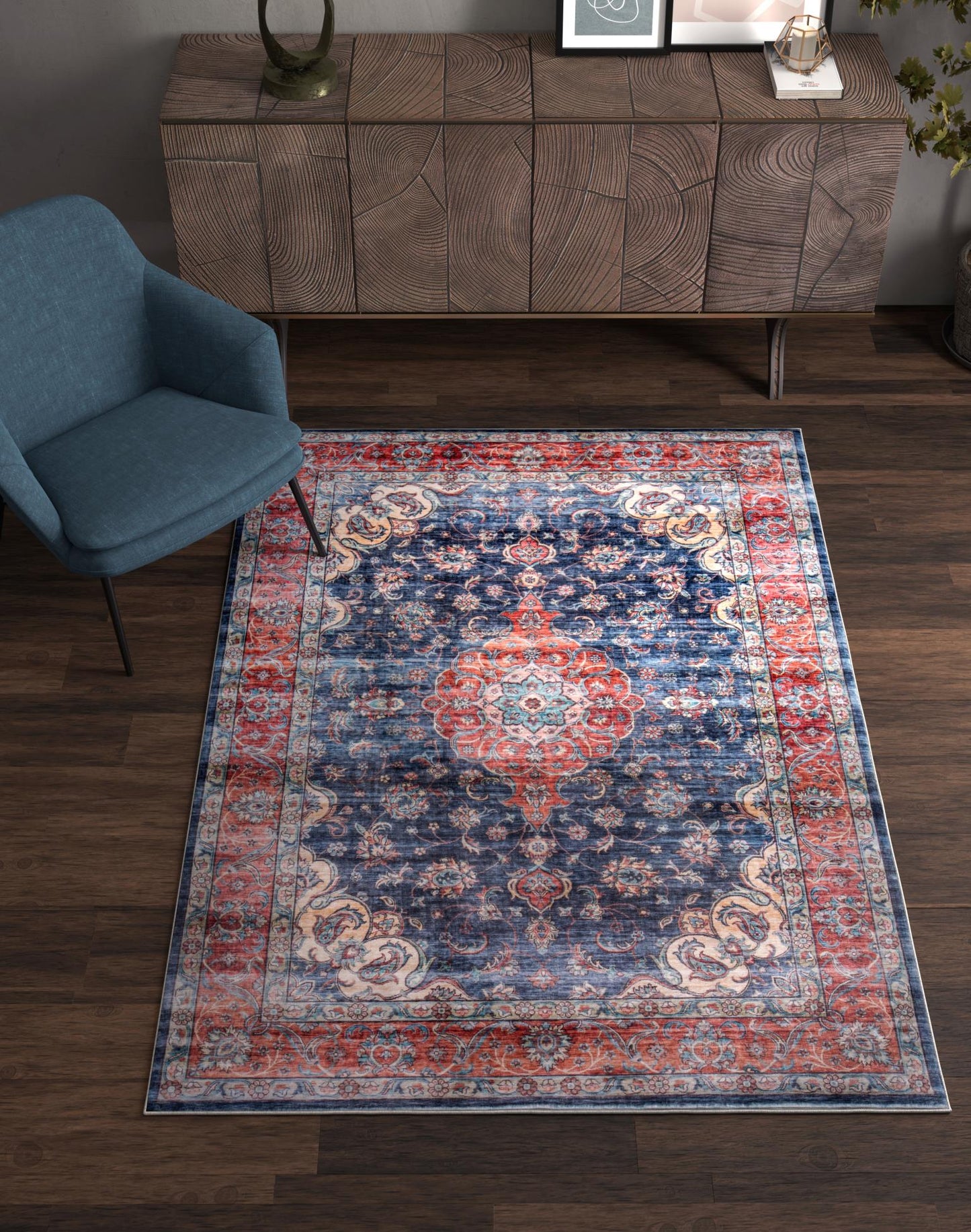 Kas Roxy 2820 Navy Transitional Machine Woven Rug
