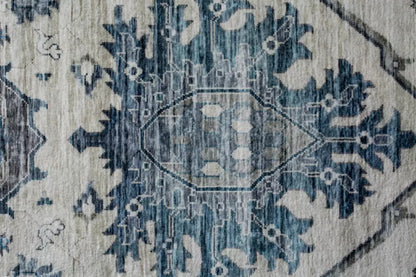 Kas Roxy 2821 Ivory Blue Transitional Machine Woven Rug