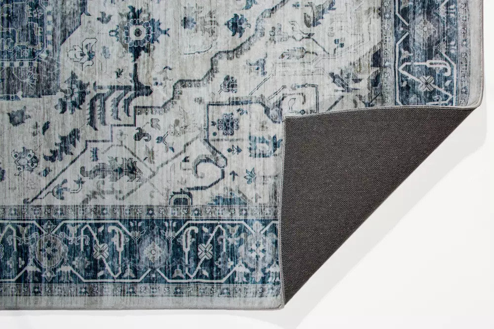 Kas Roxy 2821 Ivory Blue Transitional Machine Woven Rug