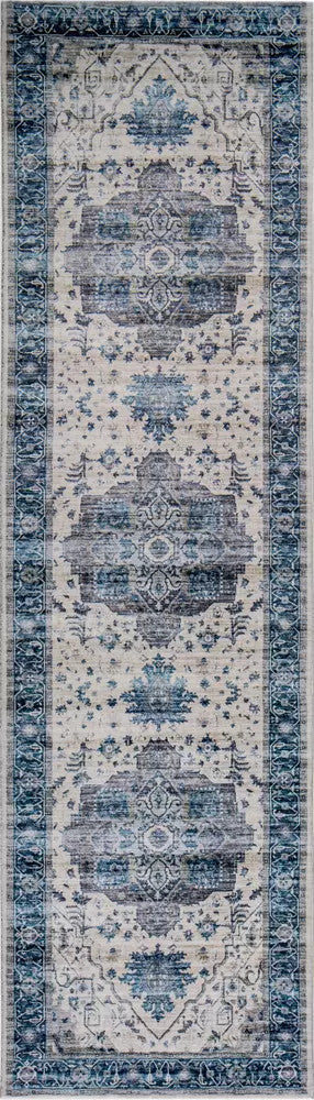 Kas Roxy 2821 Ivory Blue Transitional Machine Woven Rug