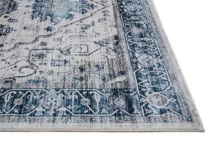 Kas Roxy 2821 Ivory Blue Transitional Machine Woven Rug