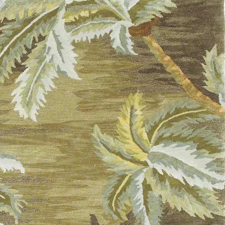Kas Sparta 3102 Moss Florals & Tropicals Hand Tufted Rug