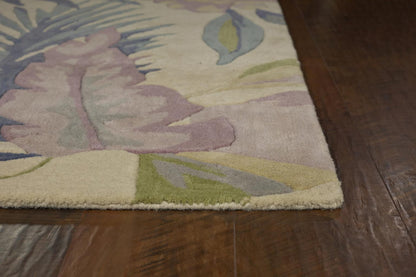 Kas Sparta 3104 Pastel Florals & Tropicals Hand Tufted Rug