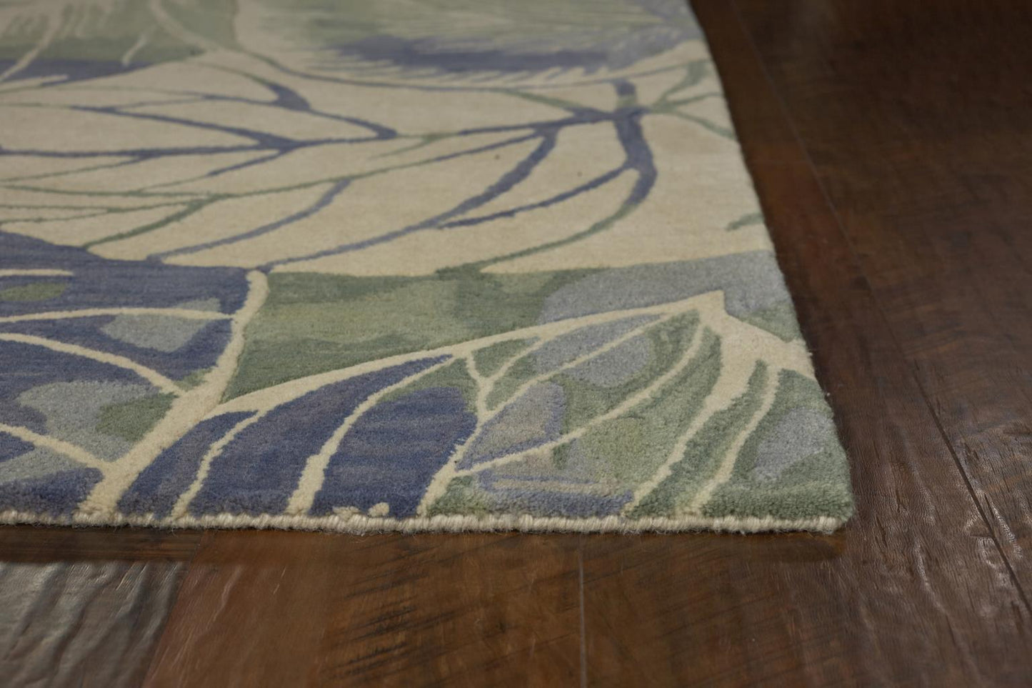 Kas Sparta 3105 Blue Green Florals & Tropicals Hand Tufted Rug