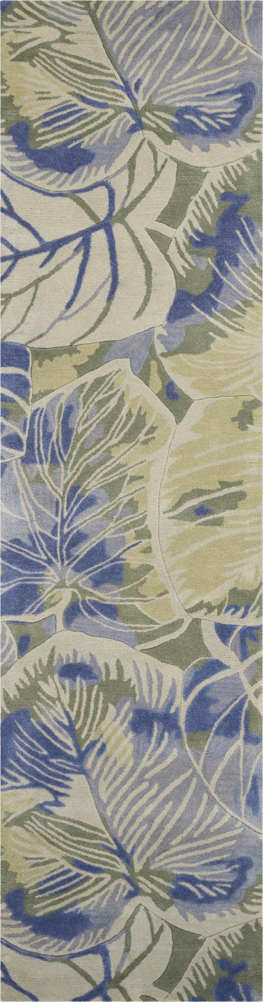 Kas Sparta 3105 Blue Green Florals & Tropicals Hand Tufted Rug