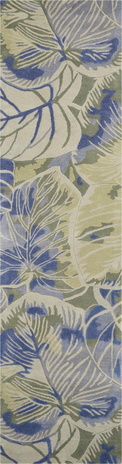 Kas Sparta 3105 Blue Green Florals & Tropicals Hand Tufted Rug