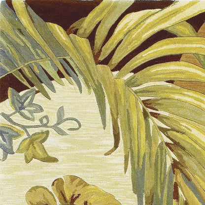 Kas Sparta 3113 Coral Ivory Florals & Tropicals Hand Tufted Rug