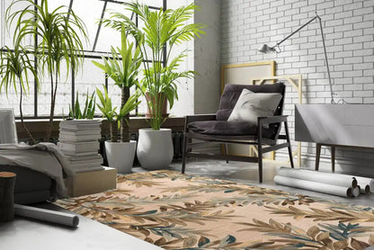 Kas Sparta 3126 Ivory Florals & Tropicals Hand Tufted Rug