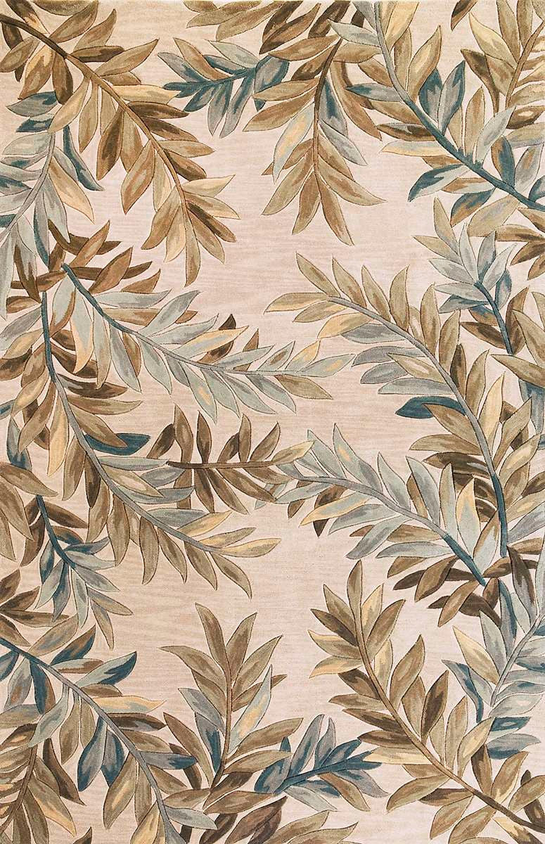Kas Sparta 3126 Ivory Florals & Tropicals Hand Tufted Rug