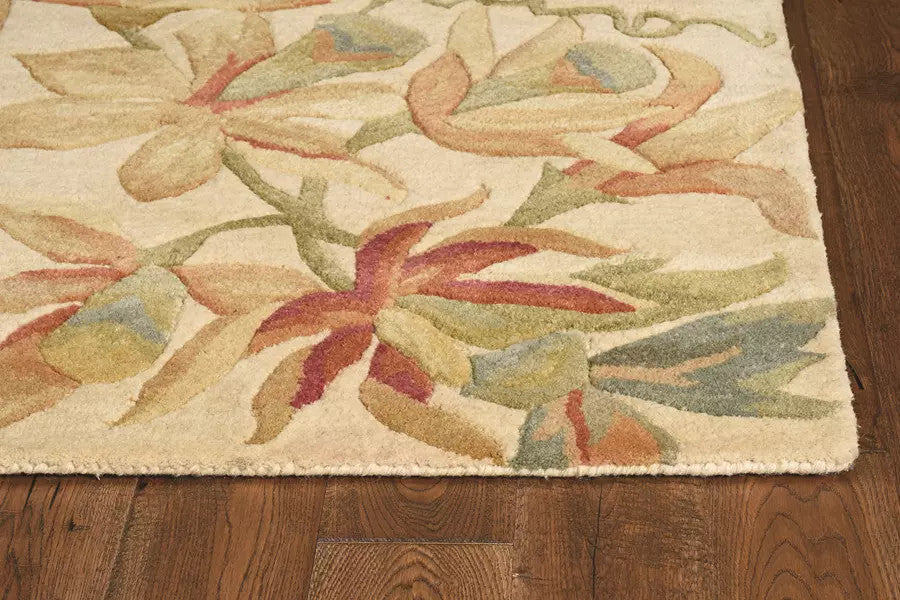 Kas Sparta 3130 Ivory  Florals & Tropicals Hand Tufted Rug