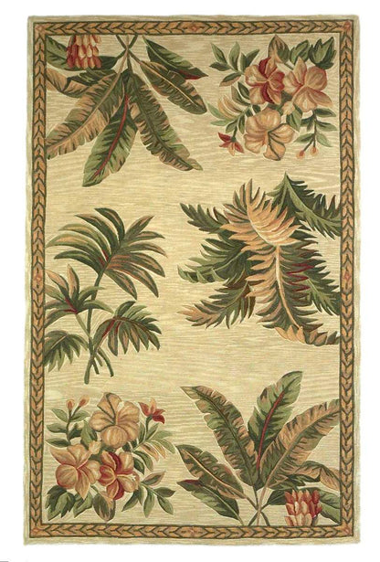 Kas Sparta 3133 Ivory  Florals & Tropicals Hand Tufted Rug