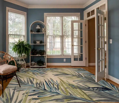 Kas Sparta 3138 Ivory Florals & Tropicals Hand Tufted Rug