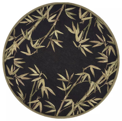 Kas Sparta 3147 Black  Florals & Tropicals Hand Tufted Rug