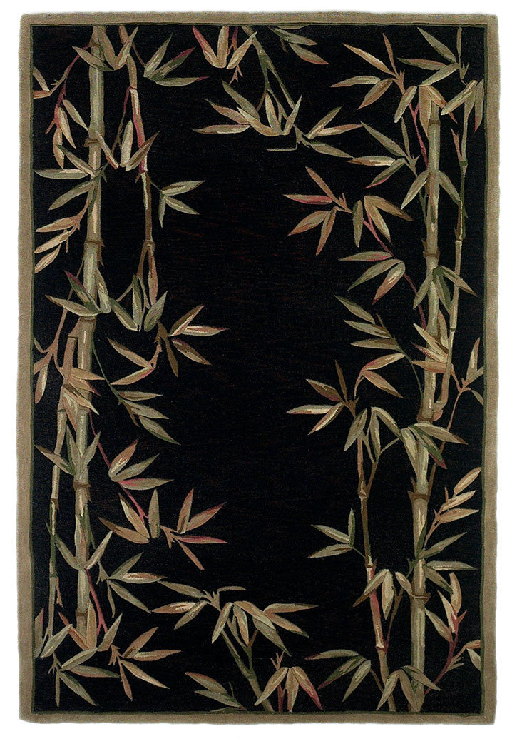 Kas Sparta 3147 Black  Florals & Tropicals Hand Tufted Rug