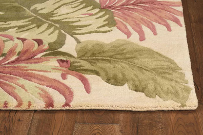 Kas Sparta 3148 Beige  Florals & Tropicals Hand Tufted Rug