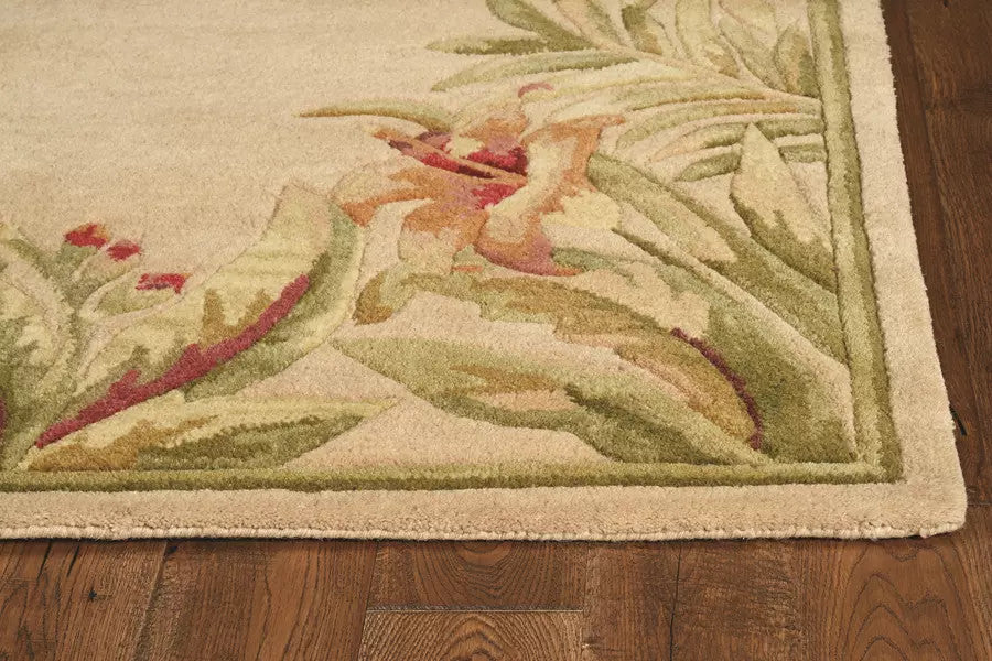 Kas Sparta 3151 Ivory  Florals & Tropicals Hand Tufted Rug