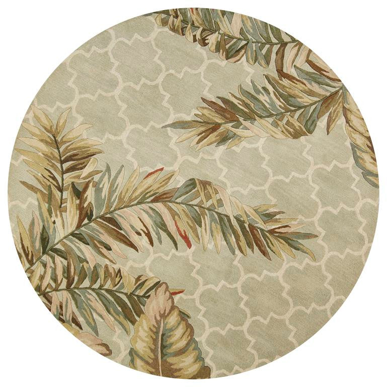 Kas Sparta 3153 Sage Florals & Tropicals Hand Tufted Rug