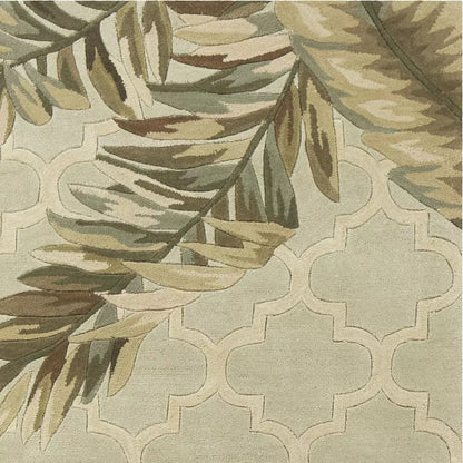Kas Sparta 3153 Sage Florals & Tropicals Hand Tufted Rug