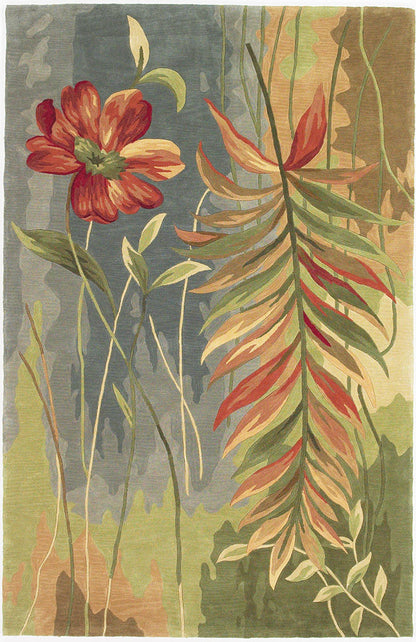 Kas Sparta 3159 Multicolor  Florals & Tropicals Hand Tufted Rug