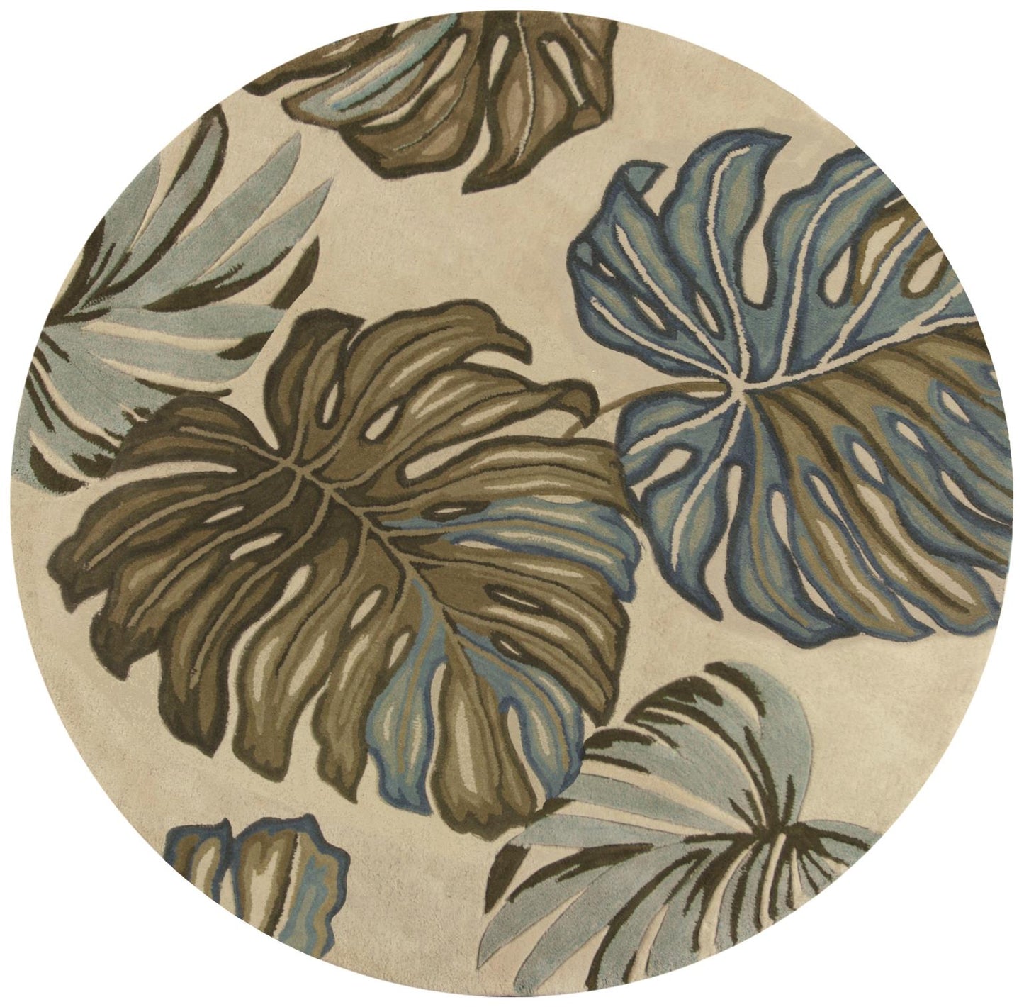 Kas Sparta 3182 Ivory Florals & Tropicals Hand Tufted Rug