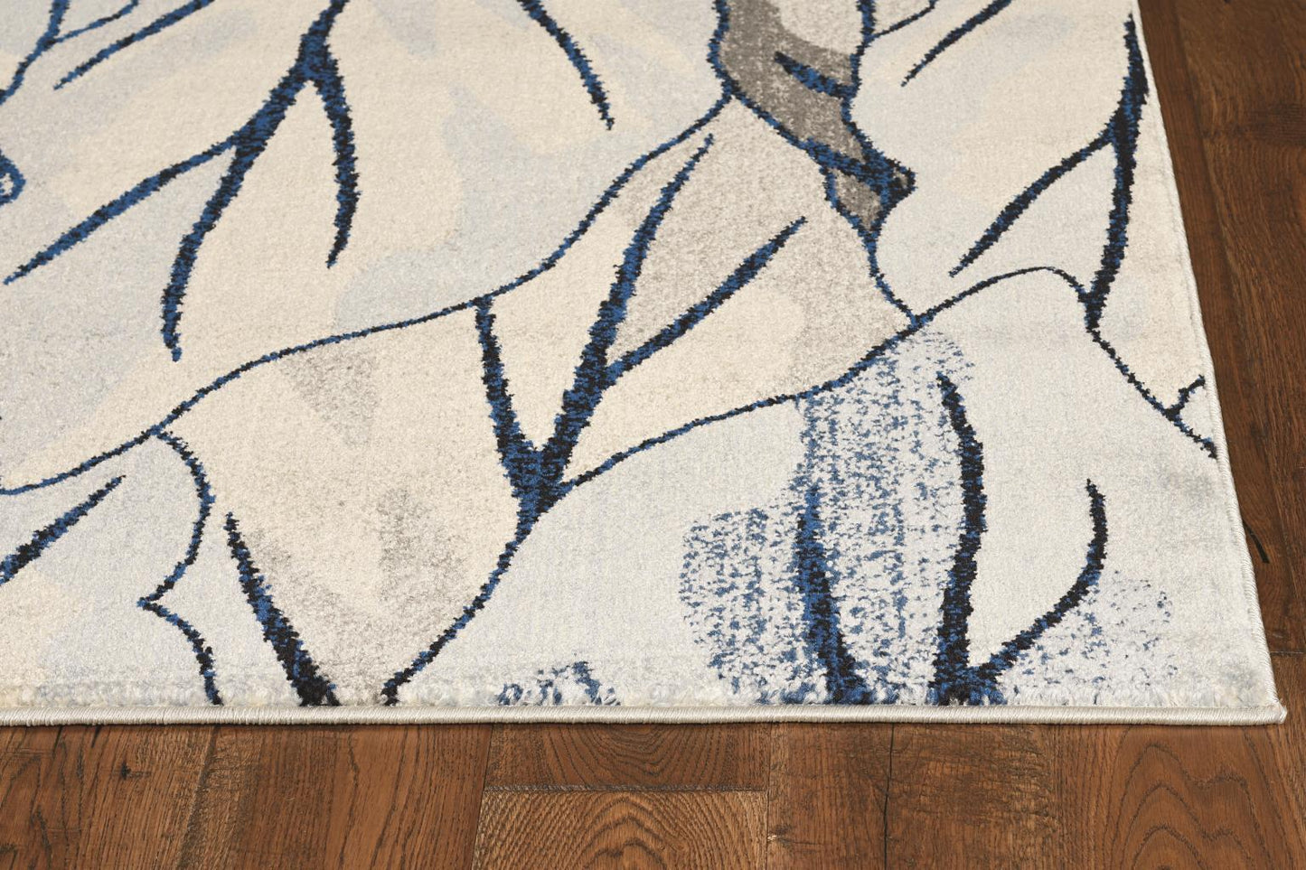 Kas Stella 6251 Grey Navy Transitional Machine Woven Rug