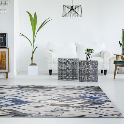 Kas Stella 6251 Grey Navy Transitional Machine Woven Rug