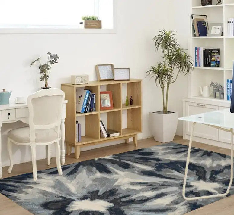 Kas Stella 6265 Ivory Blue Transitional Machine Woven Rug