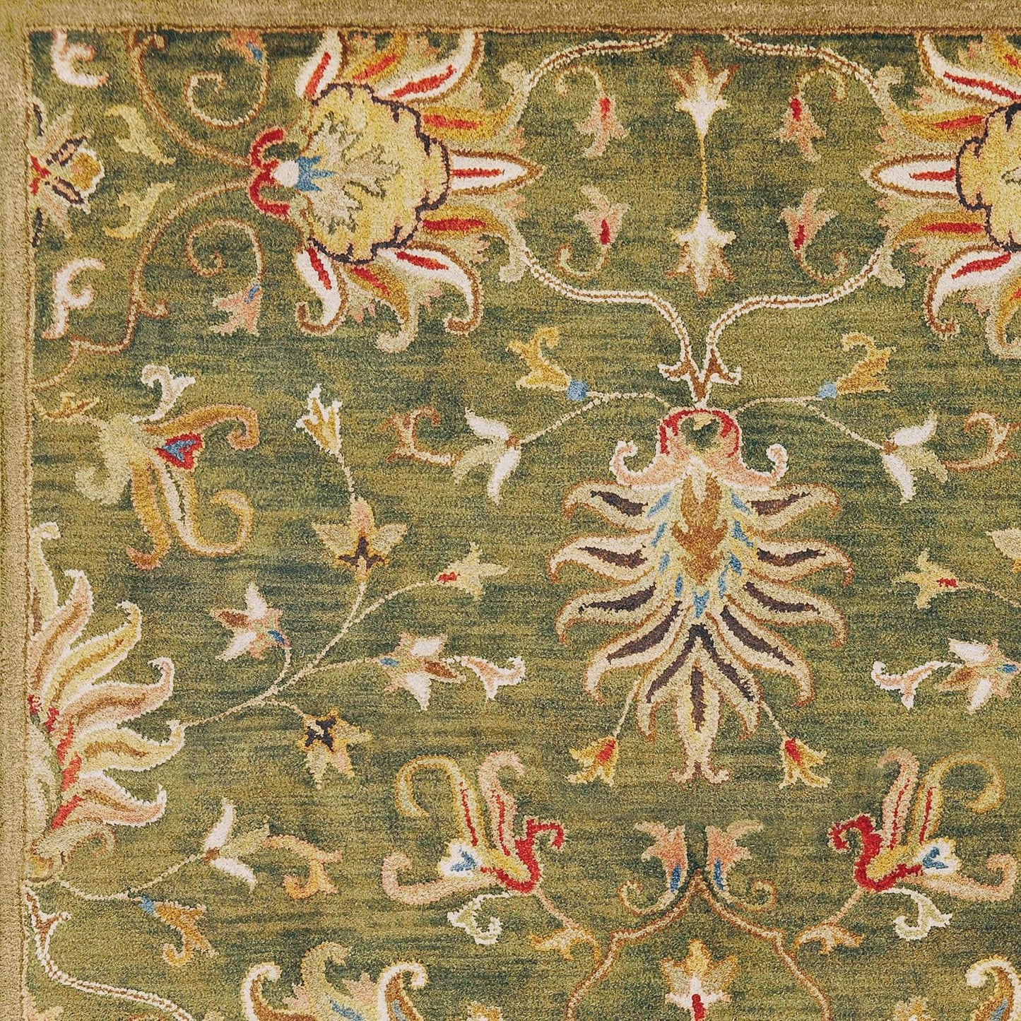 Kas Syriana 6010 Emerald Green Traditional Hand Tufted Rug