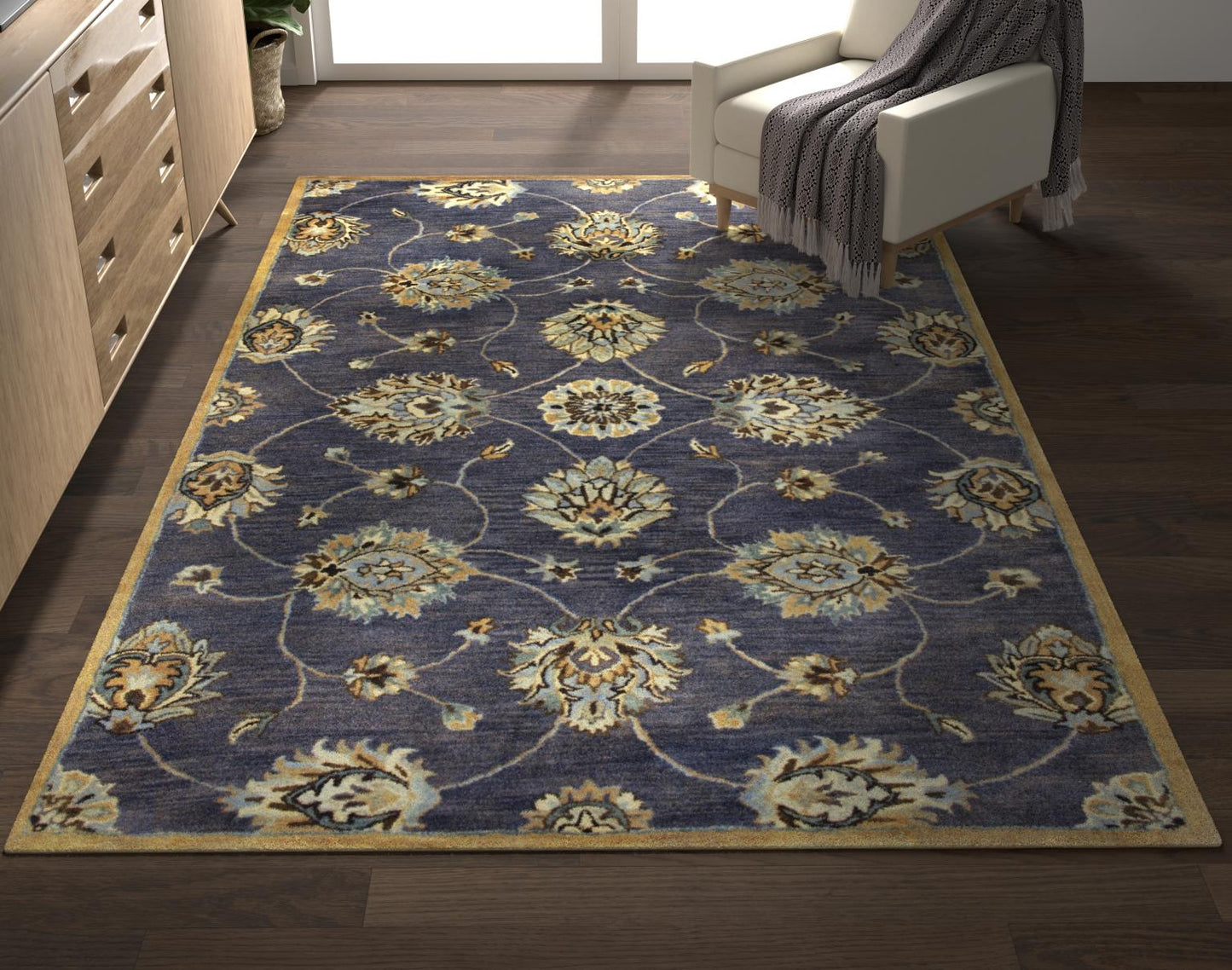Kas Syriana 6024 Midnight Traditional Hand Tufted Rug
