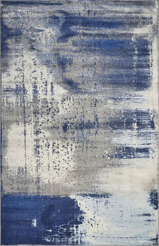 Kas Watercolors 6230 Ice Blue Contemporary Machine Woven Rug