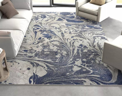 Kas Watercolors 6231 Grey Contemporary Machine Woven Rug