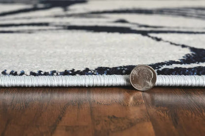 Kas Watercolors 6232 Blue Contemporary Machine Woven Rug