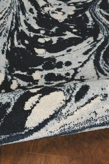 Kas Watercolors 6232 Blue Contemporary Machine Woven Rug