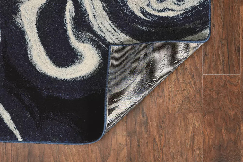 Kas Watercolors 6236 Blue Contemporary Machine Woven Rug