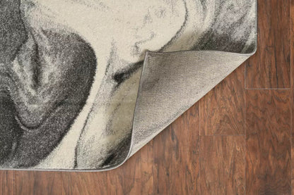 Kas Watercolors 6237 Grey Contemporary Machine Woven Rug