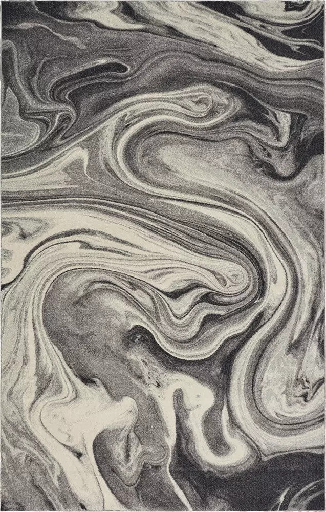 Kas Watercolors 6237 Grey Contemporary Machine Woven Rug