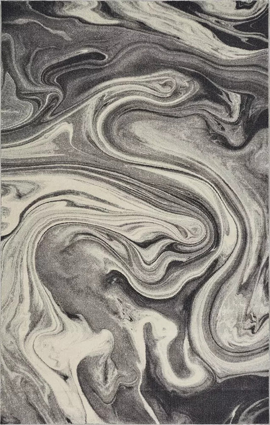 Kas Watercolors 6237 Grey Contemporary Machine Woven Rug