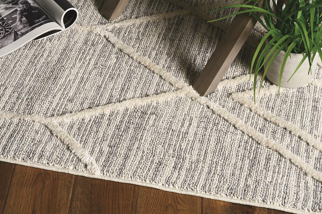 Kas Willow 1102 Ivory Grey Transitional Machine Woven Rug