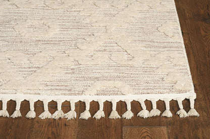 Kas Willow 1103 Ivory Beige Transitional Machine Woven Rug