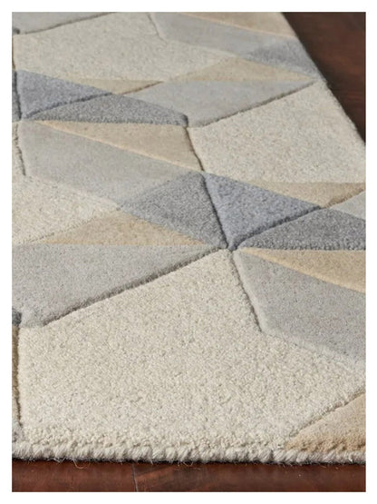 KAS Eternity 1060 Ivory Grey Contemporary Tufted Rug - Rugs - KAS - Atlanta Designer Rugs