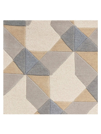 KAS Eternity 1060 Ivory Grey Contemporary Tufted Rug - Rugs - KAS - Atlanta Designer Rugs