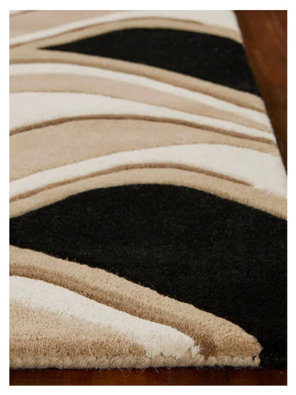 KAS Eternity 1071 Black Beige Contemporary Tufted Rug - Rugs - KAS - Atlanta Designer Rugs